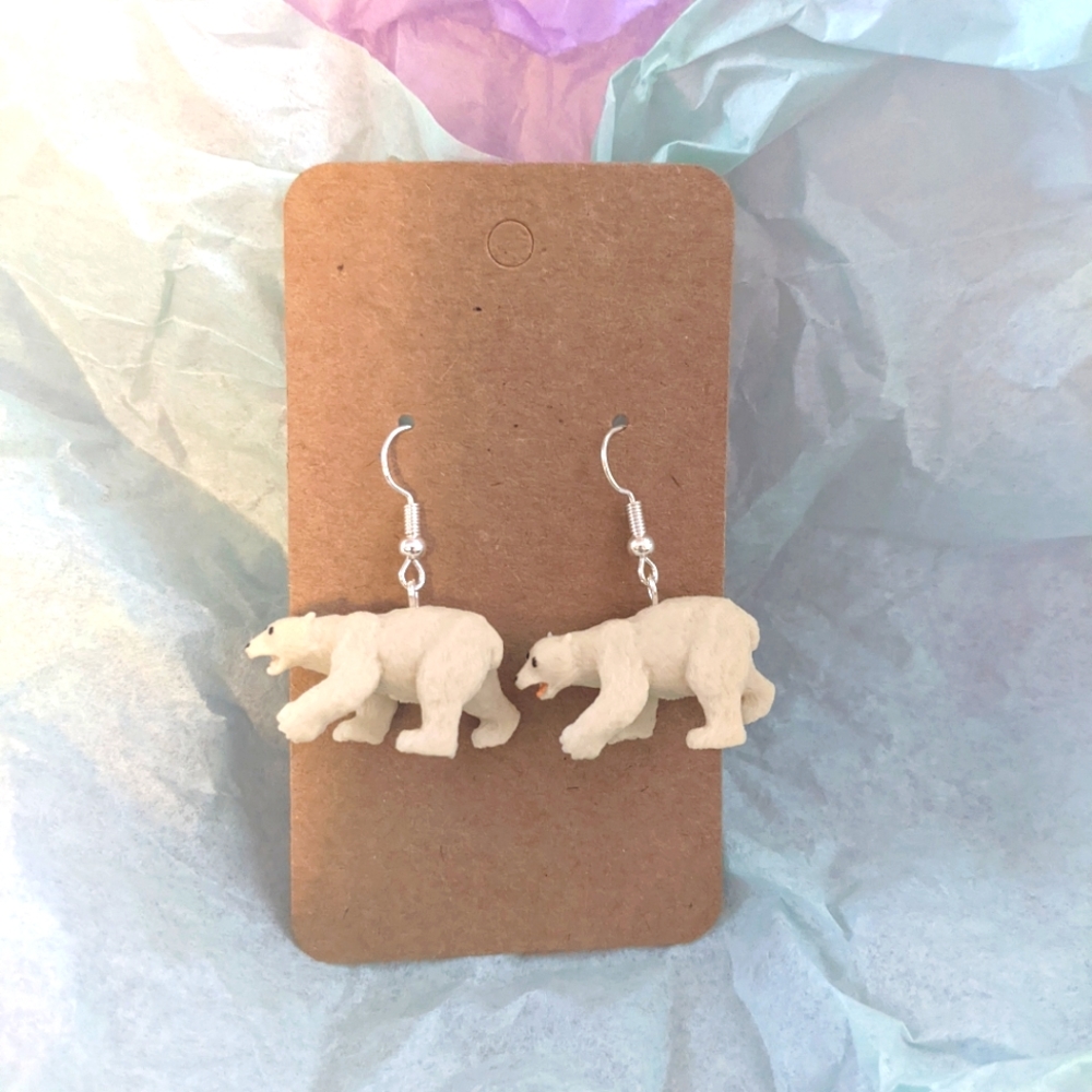 Polar bear earrings
